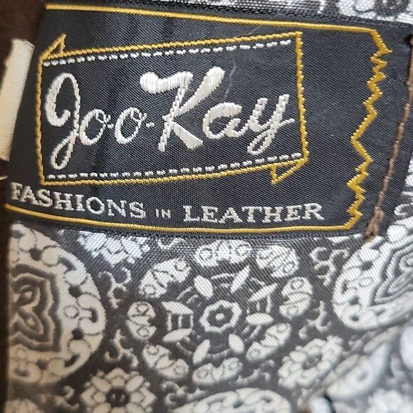 JOO‎ KAY 100% Leather Suede Brown Tasseled Western Vest - Picture 8 of 8